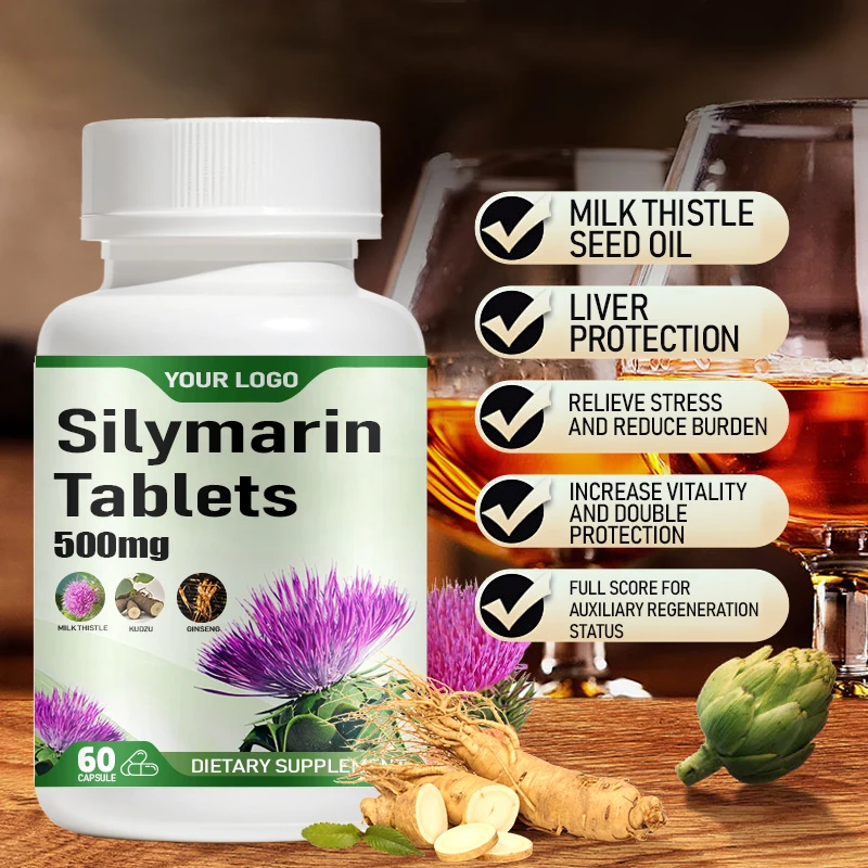 Natural Raw Dietary Health Care Supplement Silymarin capsules