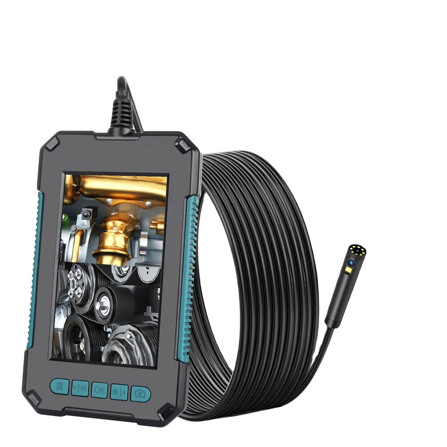 Flexible Video Borescope Industrial Inspection Hd Mini Mobil Portable Medical Module dual Endoscope Camera with Screen Monitor