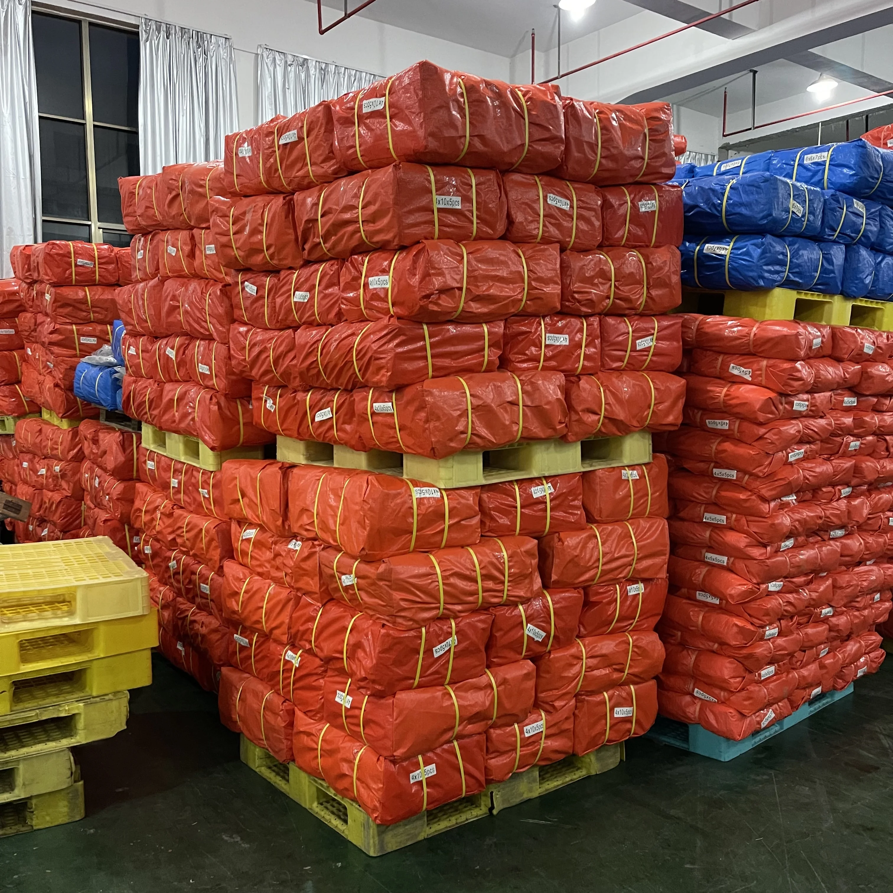 PE Tarpaulin Orange Color Somalia Market 100GSM New Material Waterproof Outside Cover Rain Cover Widely Usage