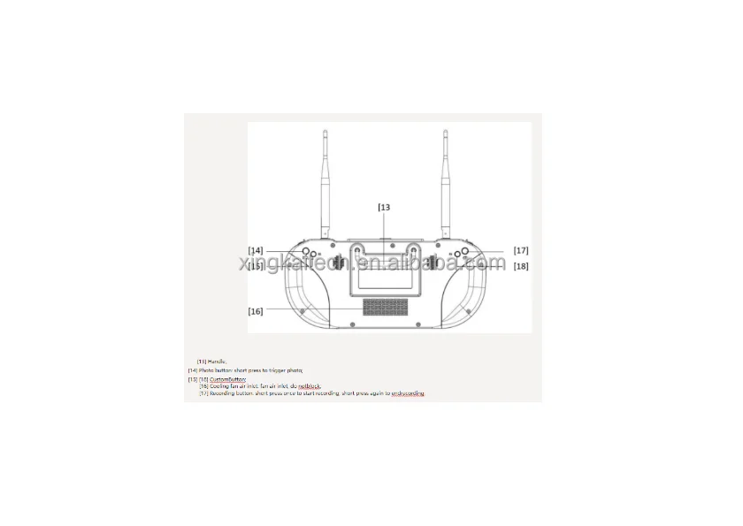 HD Screen Displays Radio Controller Transmitter Drone remote Control Drone Part Integrated With Remote Control UAV Drone