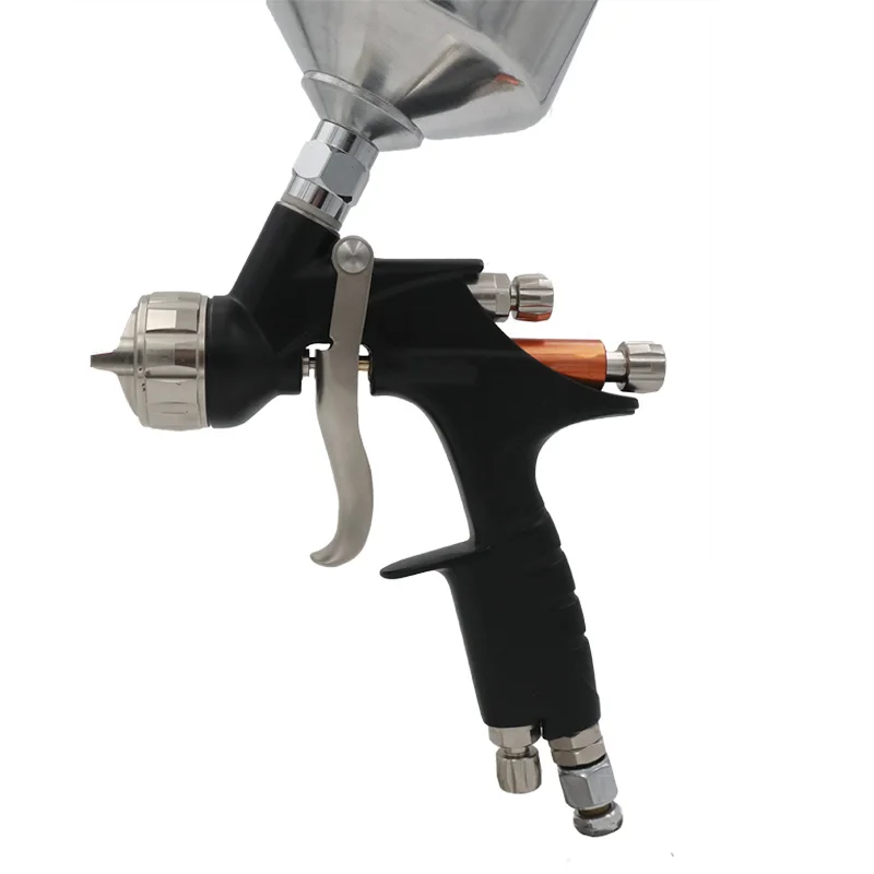 Multi-functional repairable sprayable pneumatic spray gun with metal Swivel cup