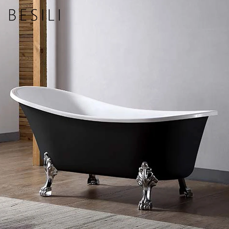 Classic Design Freestanding tiger Claw Foot Black Bath Tub