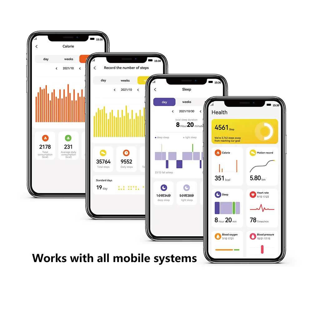 Fashion health fitness smart ring Blood pressure detection Suitable for the elderly Blood Oxygen Monitor smart ring waterproof