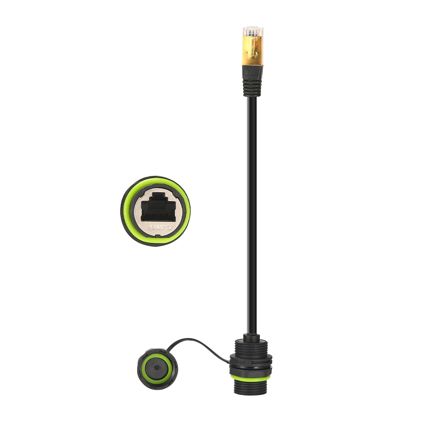 IP67 IP68 Ethernet Панель Крепление водонепроницаемый RJ45 папа-женщина CAT6 STP сетевой кабель Разъем