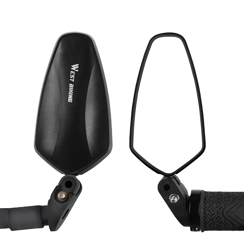WEST BIKING Safety Bike Rear View Mirror Wide Angle MTB Handlebar Mirrors 360 Adjustable Lens Cycling Accessories