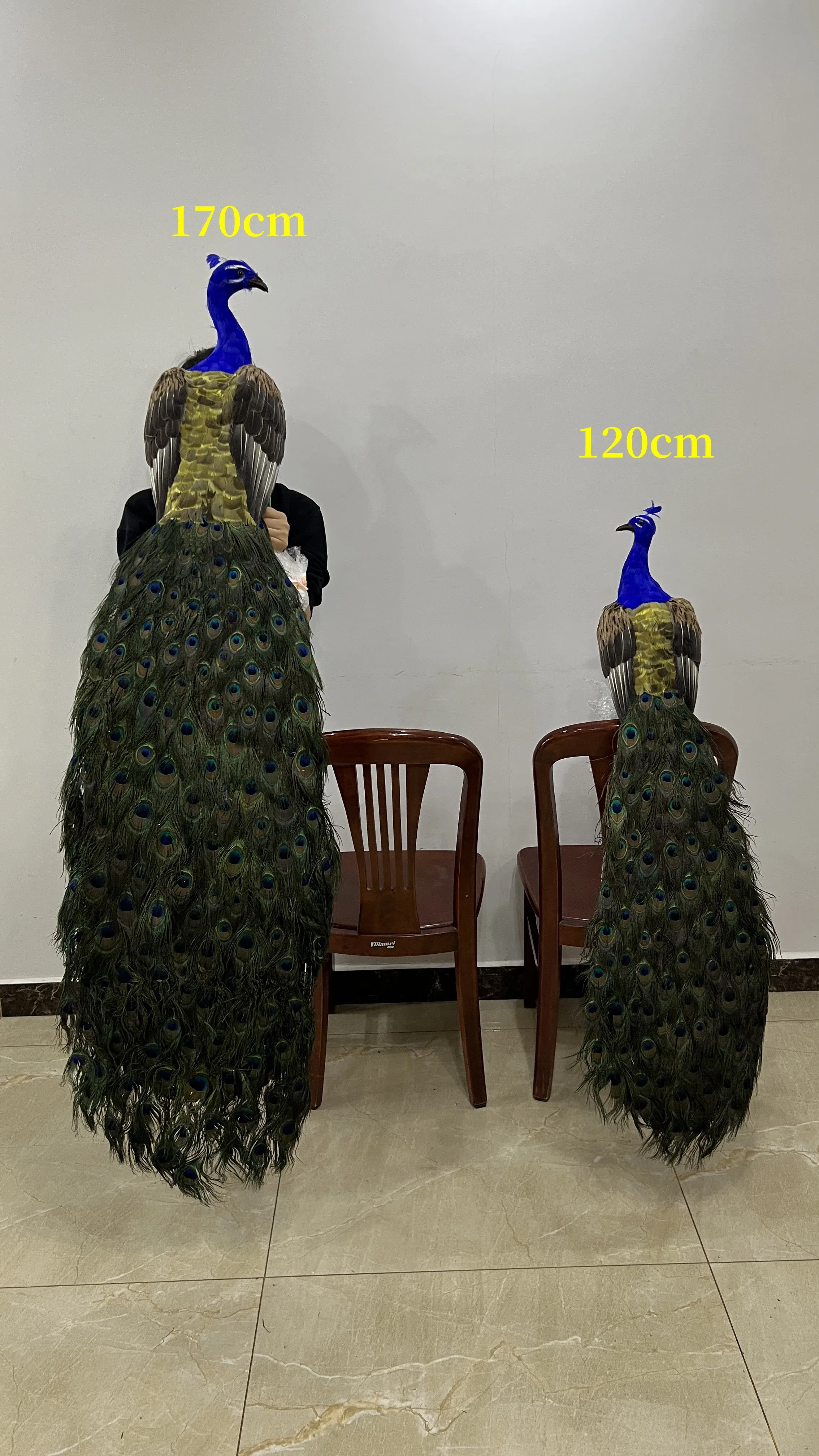 Big Artificial Peacock Animal Birds Statue Home Festival Christmas Peacock Feathers Gifts Wedding Decoration
