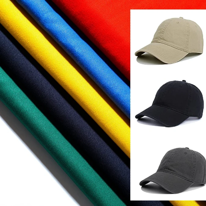 Economical Custom Design 100% Cotton Gabardine Fabric Twill Cotton Hats Fabric