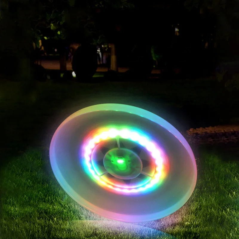 Rechargeable Flying Disc Type-c interface Led Flying Disc toy 8 lighting modes Led Outdoor Sports Frisbeed
