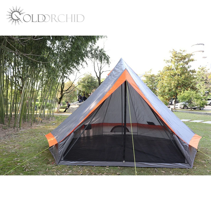 
New design 5-8 person outdoor waterproof large family camping hiking tent 