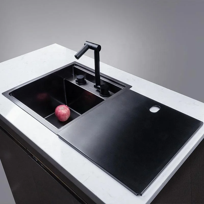 304 Stainless Steel Sink kitchen Nano black Bar Concealed Balcony sink mixer outdoor Undermount small Hidden Workstation Sinks