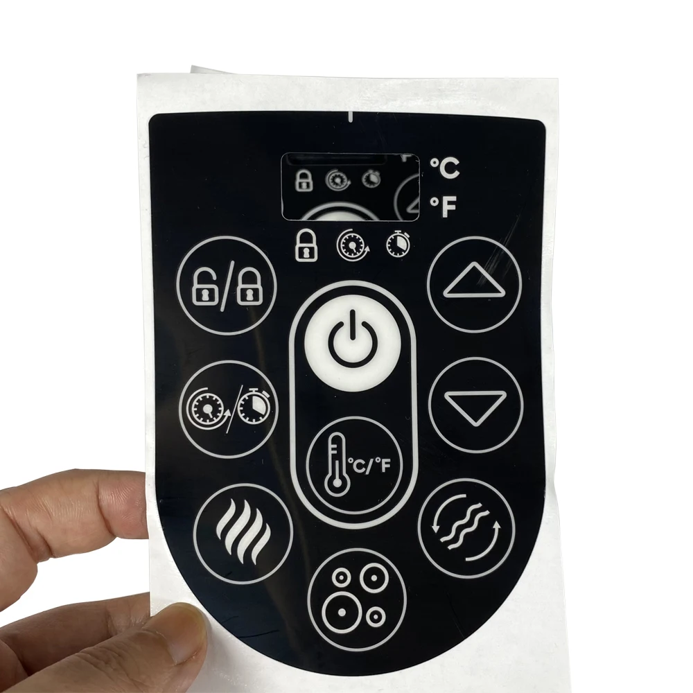 Custom Silk Screen Printed front Control Panel Polycarbonate PC Lexan Label Sticker