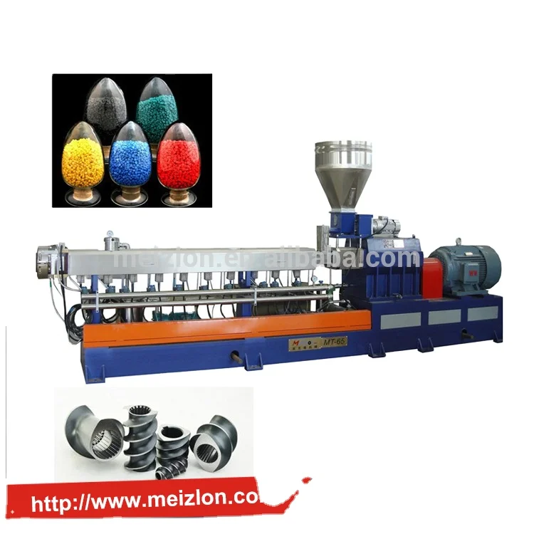 Двухшнековый экструдер/машина для переработки отработанных шин/Производственная линия пластиковых гранул