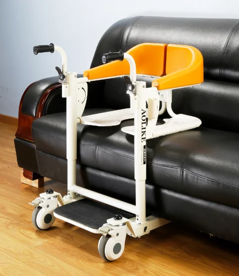 Hot sale rehabilitation therapy lift hydraulic transfer wheelchair with bedpan for disable people