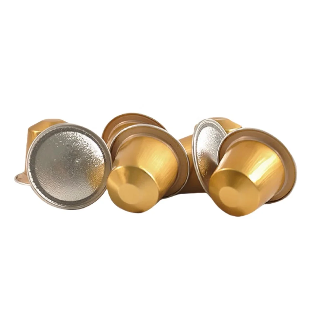 Hot Selling Disposable Empty Aluminium Coffee Capsules Container With Lid Martello Coffee Capsules