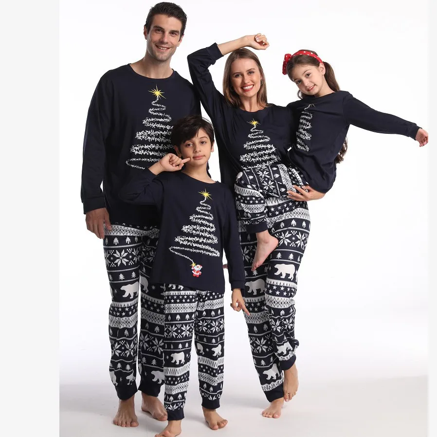 NANTEX Custom Matching Family Set Pajamas Cotton Polyester Matching Christmas Pajamas Family Set