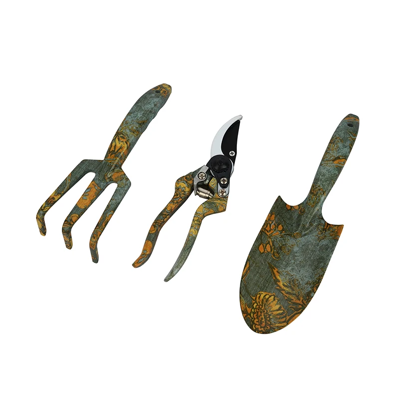 Aluminium Alloy 3pcs Lady Weed Balcony Gardening Hand Tools Set Kit Mini Garden Weeding Hoe Shovels Rakes For Leaves