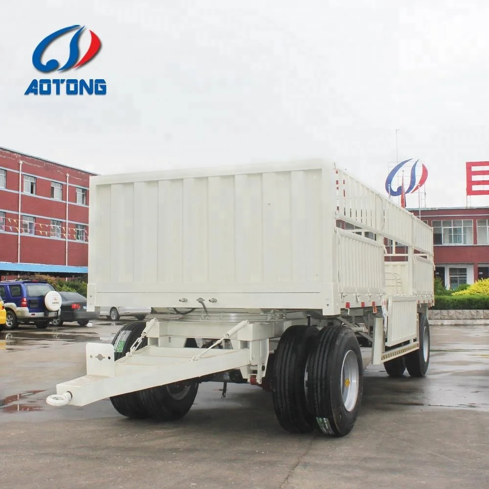 double axles 4x4 draw bar 20ft Industrial trailer for ISO tank container carrier full truck tractor trailers farm truck trailers