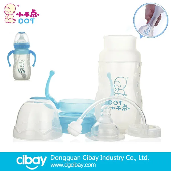 
2021 hot Sell silicone baby feeding bottle anti fall safe food grade infant bottles baby silicone bottle 