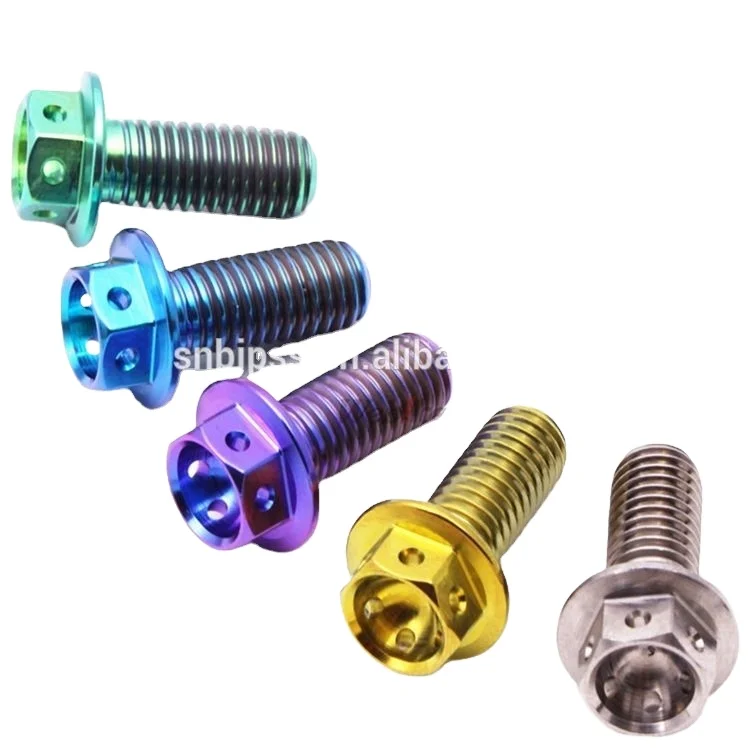 High quality GR5 Ti-6al-4v titanium hex head bolts
