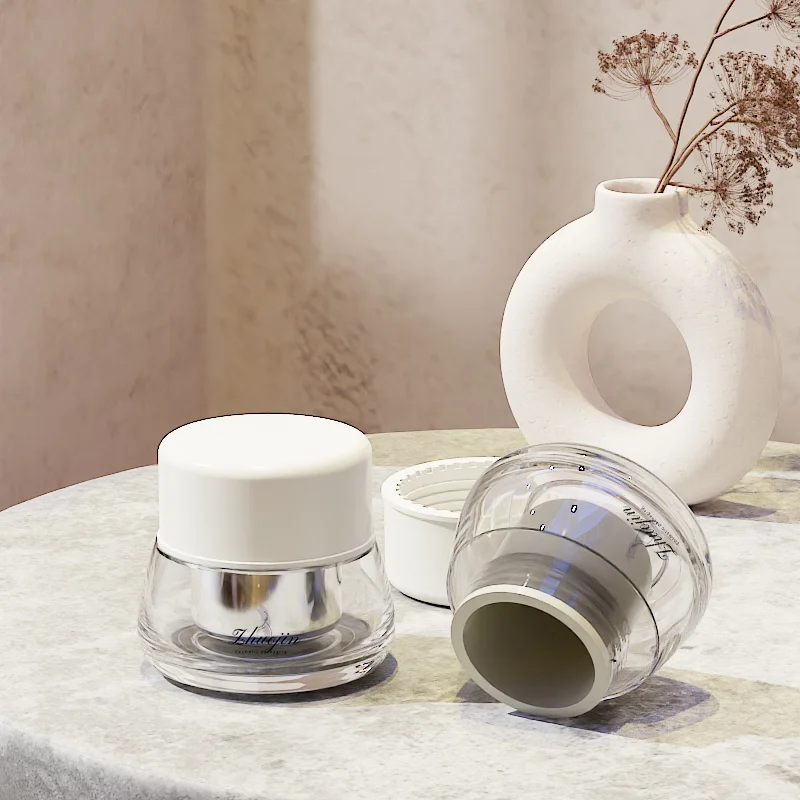 8g round nail gel gold opaque screw cap lid pink strong plastic jars for packaging