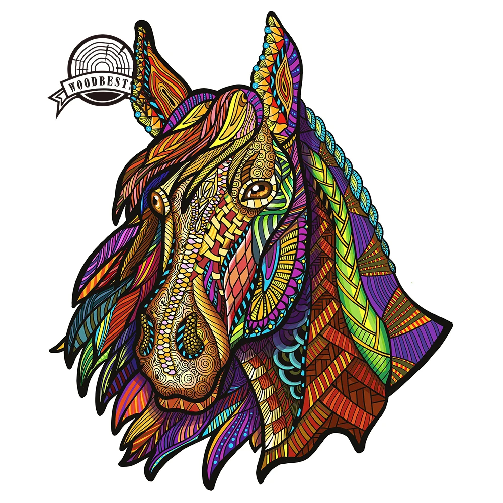 Intelligent Horse Leopard Wooden Puzzle Custom Jigsaw Puzzle 3d Puzzle Game Toys