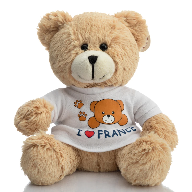 
Teddy Bear Logo Branded Promotional Plush Toy Bear With Custom Shirt Printing 