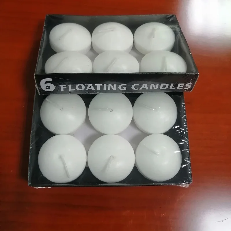 Hot sale real wax water activated floating candles for wedding decoration centerpiece candle holders