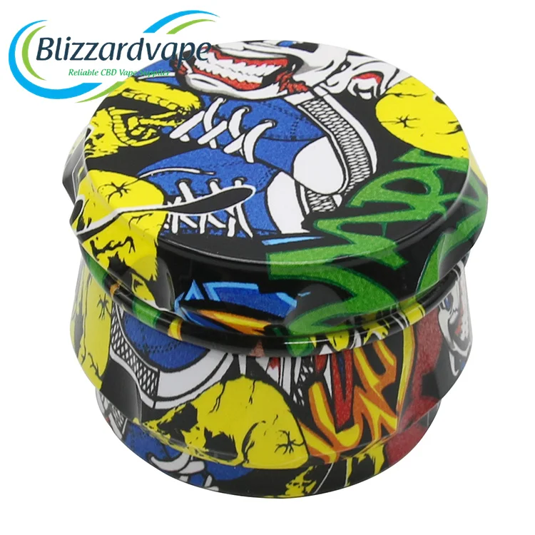 Top Grade Smoking Accessories Dry Herb Grinder 63mm Zinc Alloy 4 Part Unique Weed Grinder