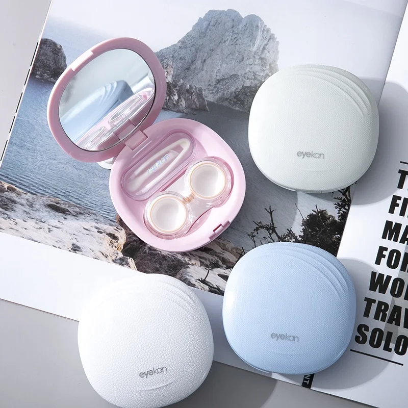 eyekan K2108 Fresh literary contact lens case cute contact lens box simple trendy contact lenses cases boxes