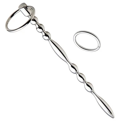 Male Metal Sex Toys,Hollow Urethral Sound Beads Penis Plug Dilator Urethra Masturbation Rod Stainless Steel Catheter