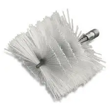 Soft nylon spiral brush for conveyor belt cleaning