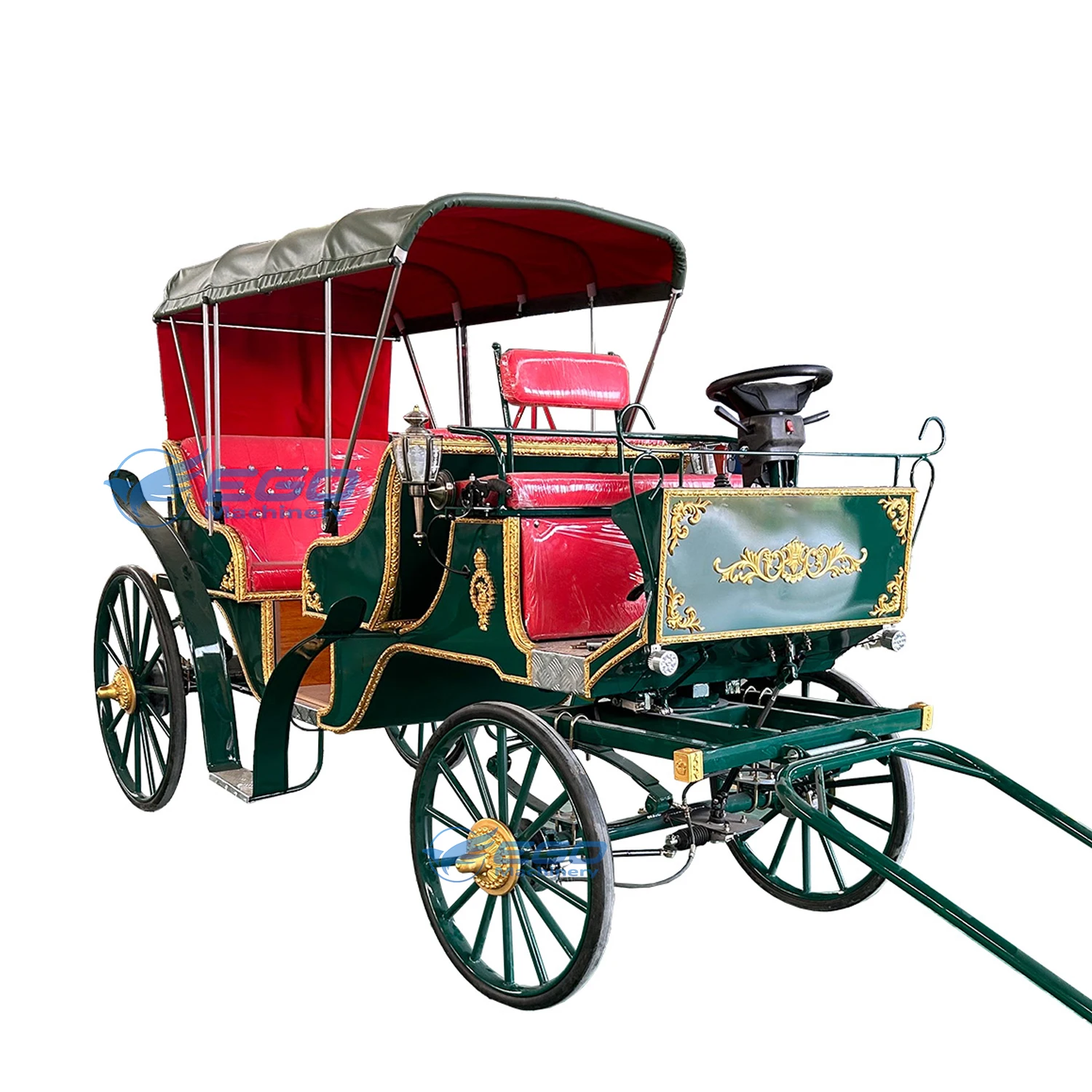 Electric Victoria Sightseeing Horse Carriage Horseless Carts Customized Manufacturer Sightseeing Carriage for Sale