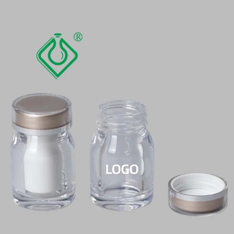 Wholesale acrylic supplement pill vitamin bottle label capsule bottle with child proof lid