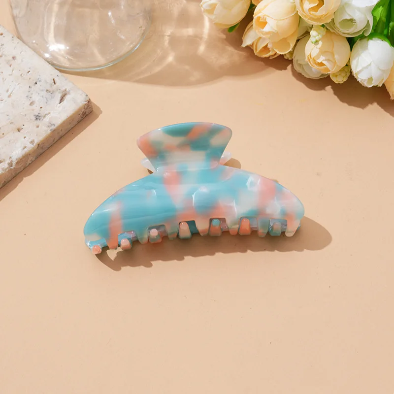 High quality new color acetic acid claw hair fashion 6cm oval women acetate hair claw clip hair accessories