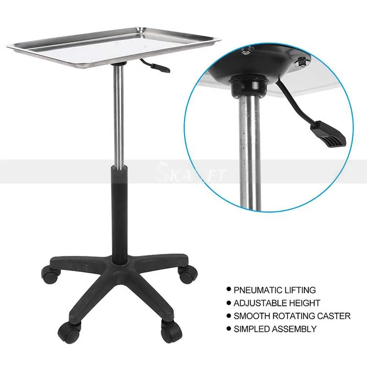 Wholesale beauty spa facial furniture equipment salon trolley hairdressing barber tattoo cart adjust metal hair salon trolley