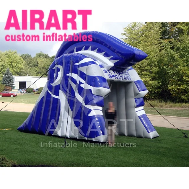 Giant advertisement inflatable mascot tunnel inflatable tiger football tunnel for game entrance