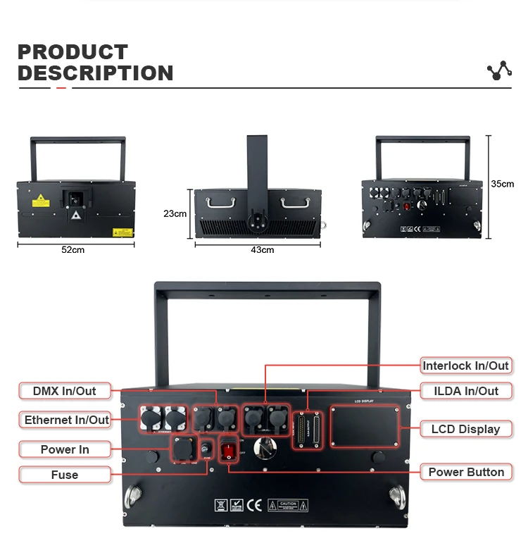 IP65 30w rgb app laser beam light show machine for outdoors