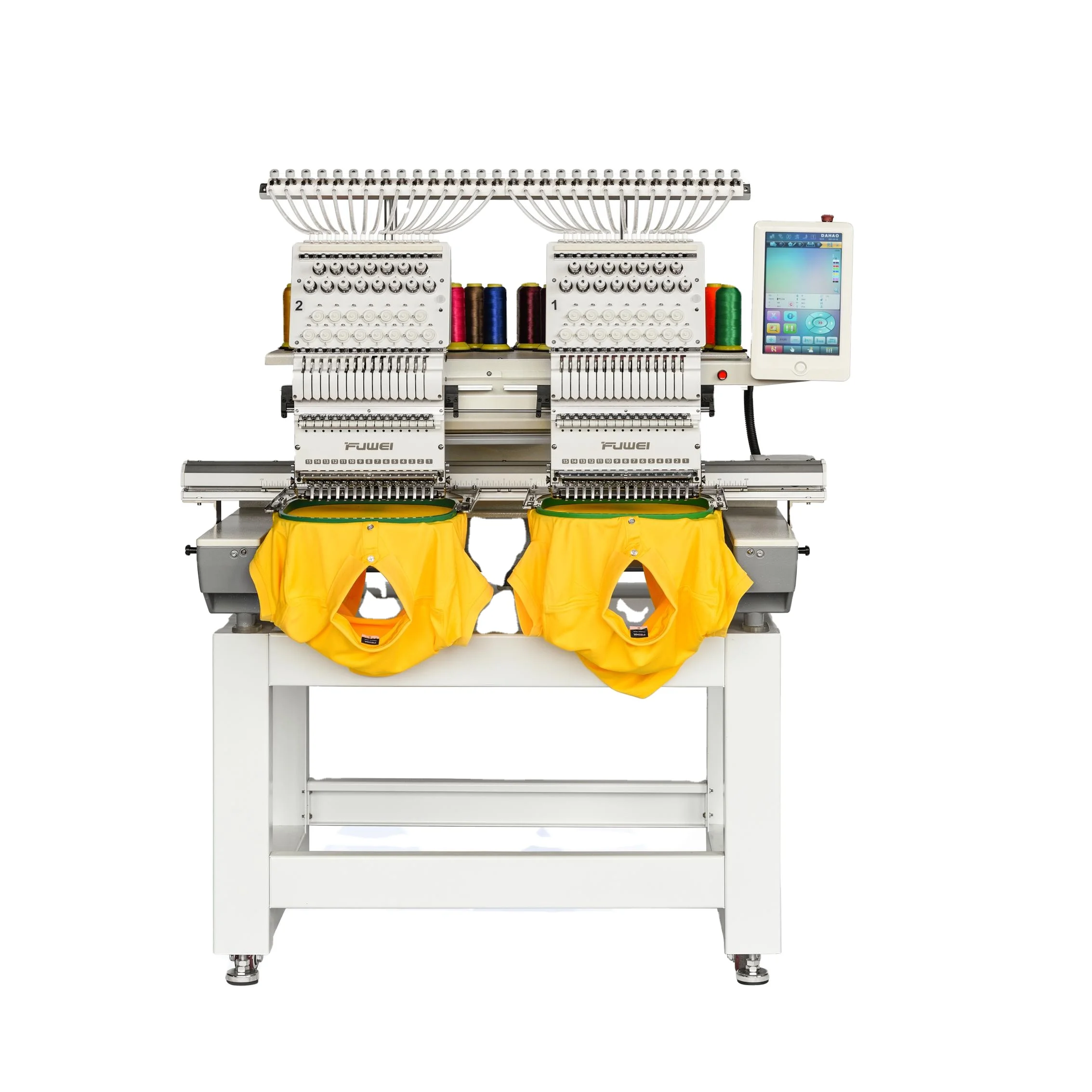 Лучшая цена Fuwei 2 головки 15 игл tajima вышивальные машины и швейные по ценам