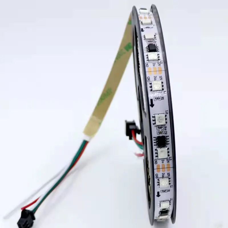 5m/roll DC12V 1903 ic 5050 SMD RGB dream addressable 1 ic control 3 led external ic ws2811 rgb led strip light