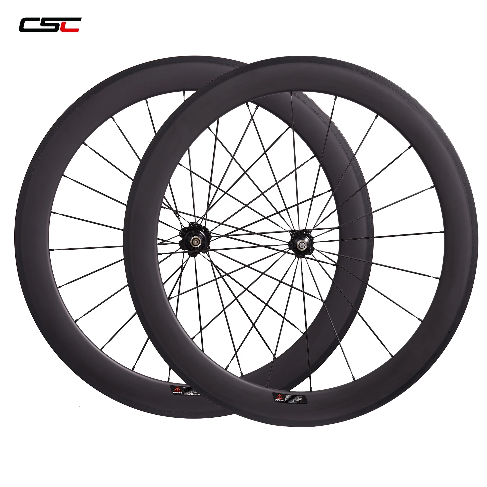 700C Full Carbon Road bike carbon wheels 60mm depth 25mm width tubular carbon wheelset with Novatec A271SB F372SB and CN Spokes