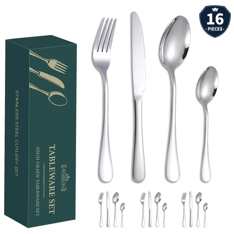 Столовые приборы из нержавеющей стали 16 шт. набор столовых приборов нож вилка ложка для 4 человек