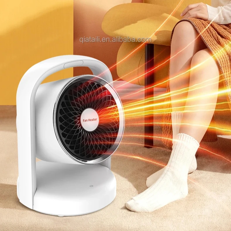 Portable Winter Warmer 1500W Table Mini Air Heater ABS Electric Plug in Heater Space Heater Fan with Speaker Timer