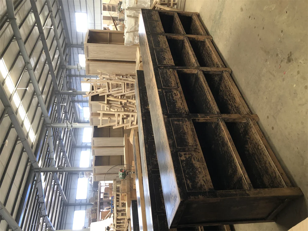 Wabisabi Chinese style rustic wood furniture vintage living room console table Asia recycled wood furniture console table