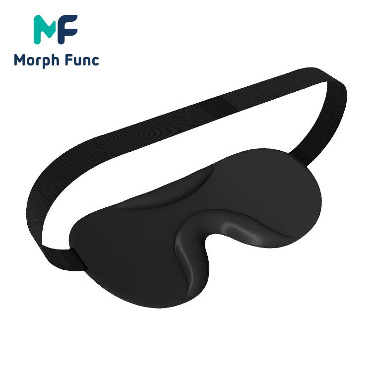 OEM&ODM Sublimation Night Black Blindfold Eye Mask Sleep, Adjustable Blackout Private Label Print Custom Luxury Eye Sleep Mask