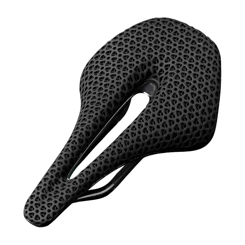 3D Printing Carbon Fiber Bicycle Saddle Ultralight Hollow Seat Comfortable Breathable Honeycomb Cushion for Mountain Road Bikes