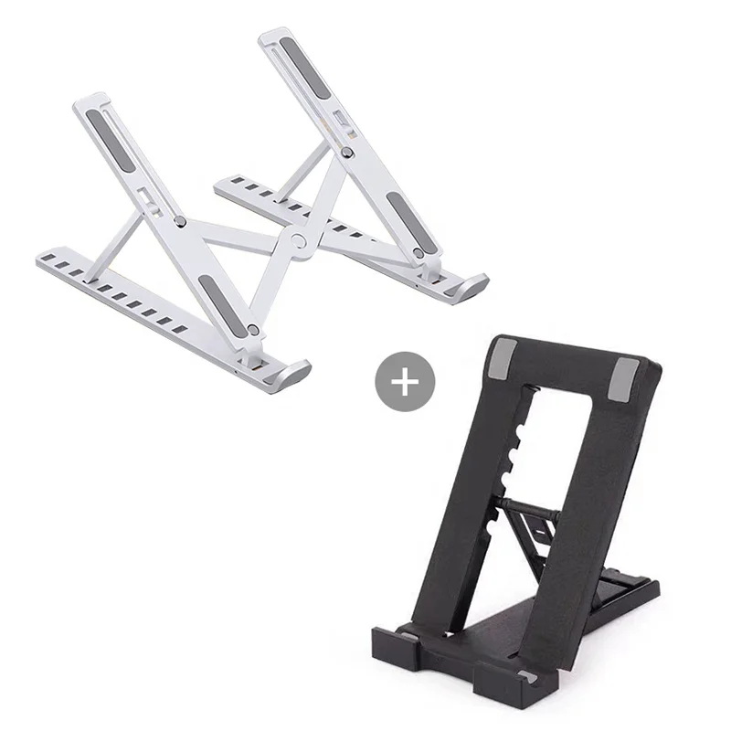 Laptop bracket + mobile phone bracket combo set invisible Mobile phone holder laptop stand adjustable