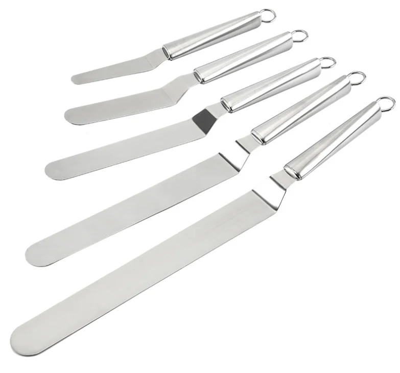 High quality Baking tools sliver angled icing spatula stainless steel cake spatula