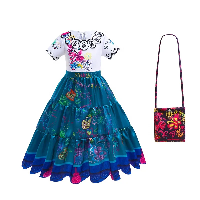 TV & Movie Costumes Kids Girls Party Encanto Madrigal Halloween Mirabel Costumes Dress