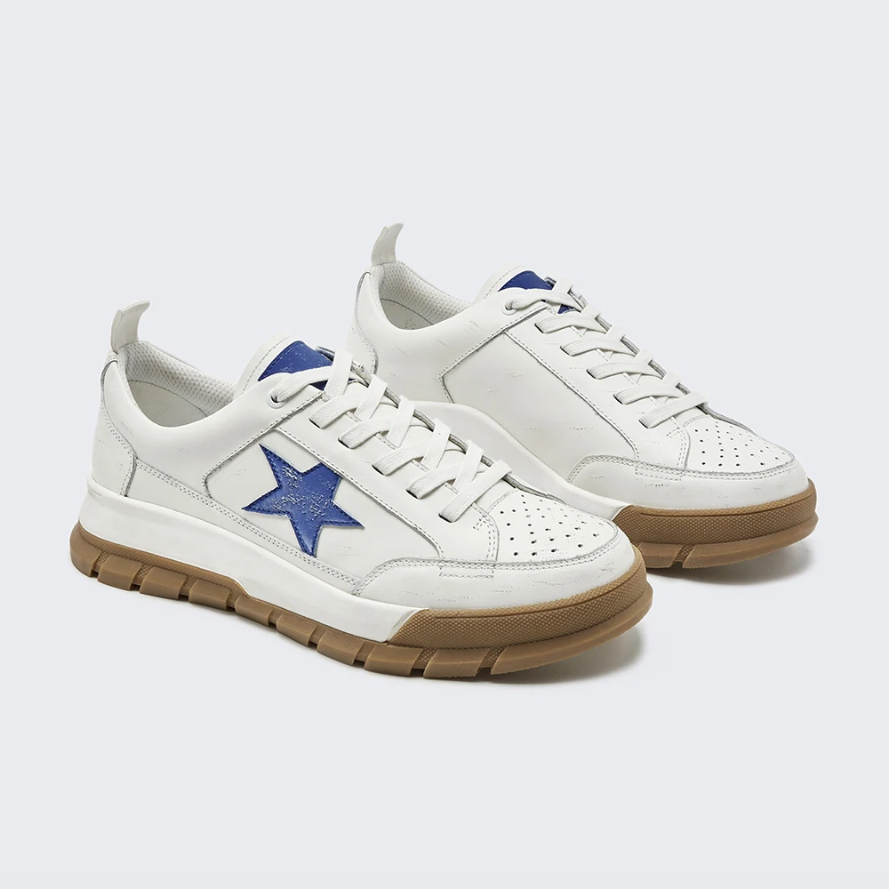 Custom Latest Casual Pu Leather Male White Skateboard Sneakers Men Shoes