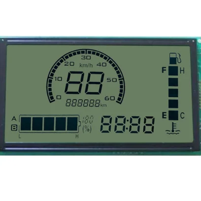 China custom made 7 segment lcd display panel pin connector car display